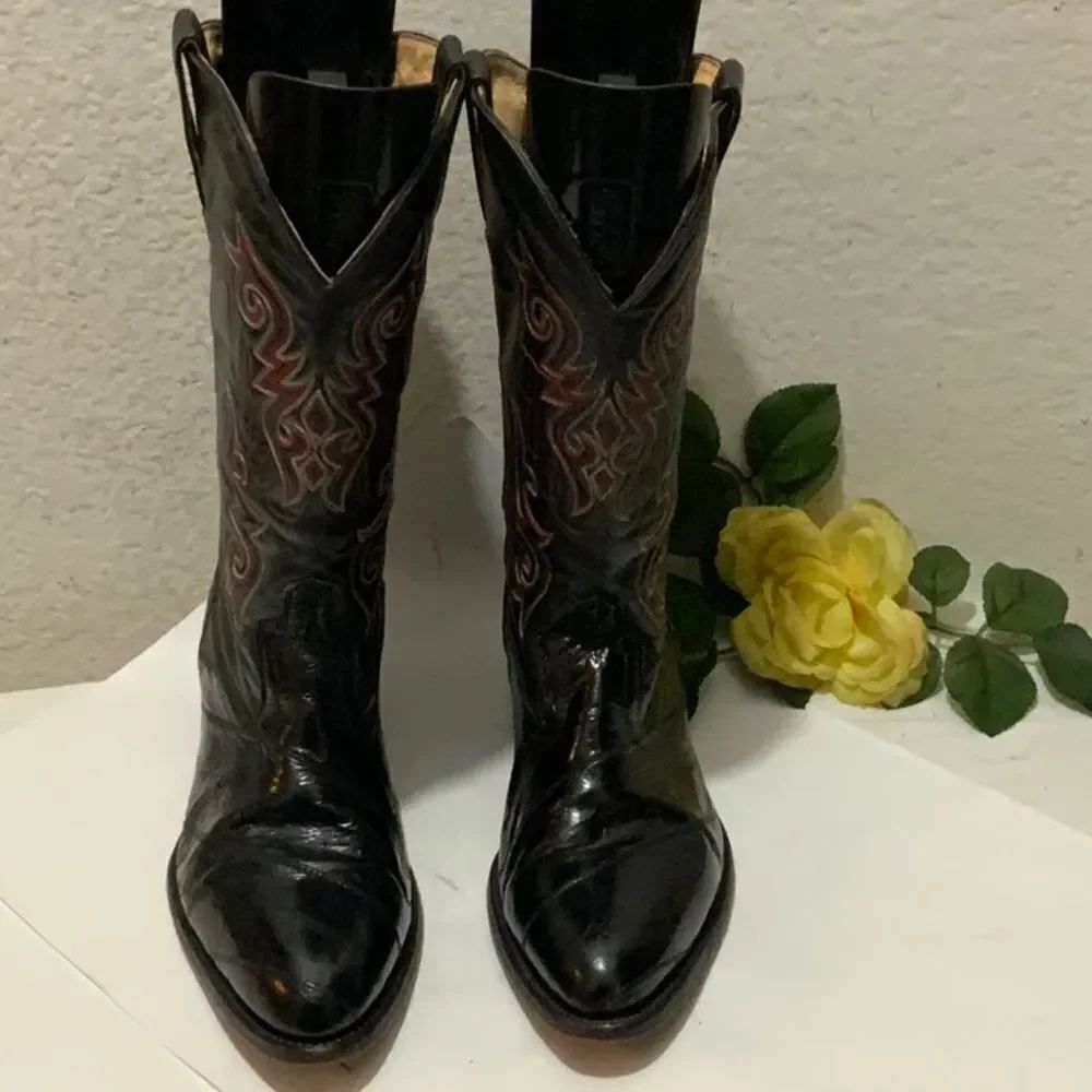 Ladies Vaqueros Y Boots Black Cowgirl Boots Size 9